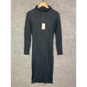 NEW $225 Rag‎ & Bone Keaton Striped Sheath Dress Turtleneck Cotton Bodycon XS